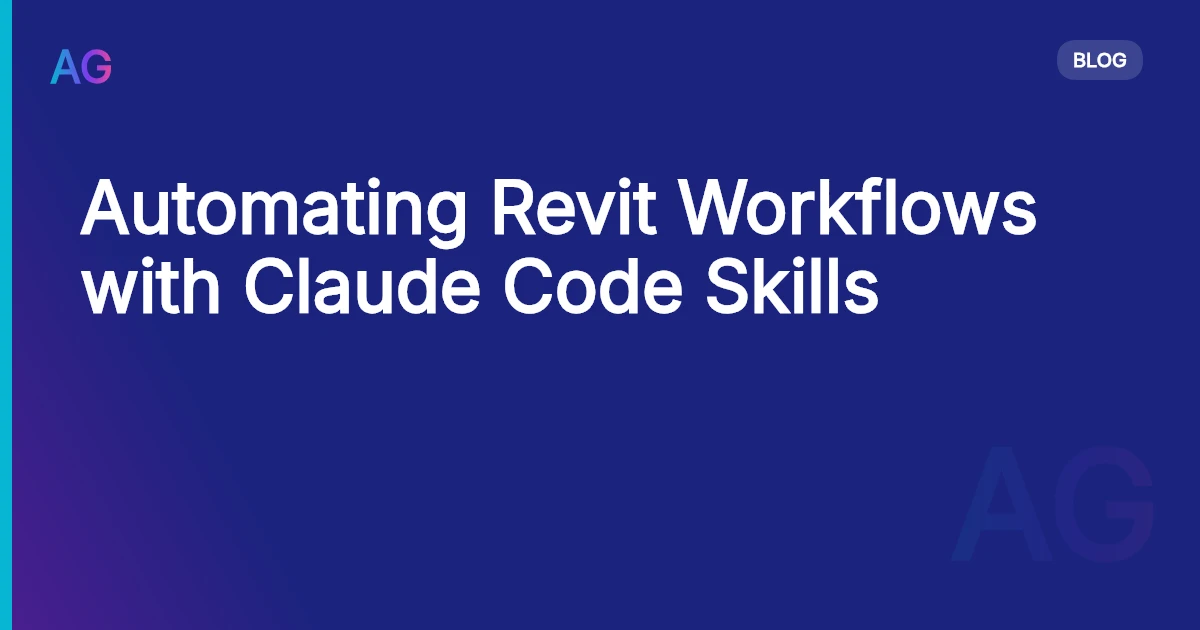 Automating Revit Workflows with Claude Code Skills