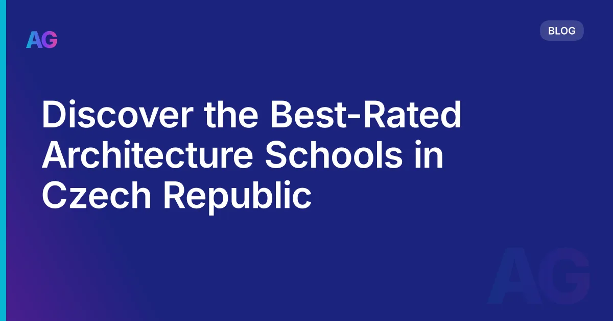 Discover the Best-Rated Architecture Schools in Czech Republic