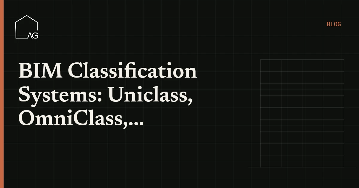 BIM Classification Systems: Uniclass, OmniClass, and MasterFormat Explained
