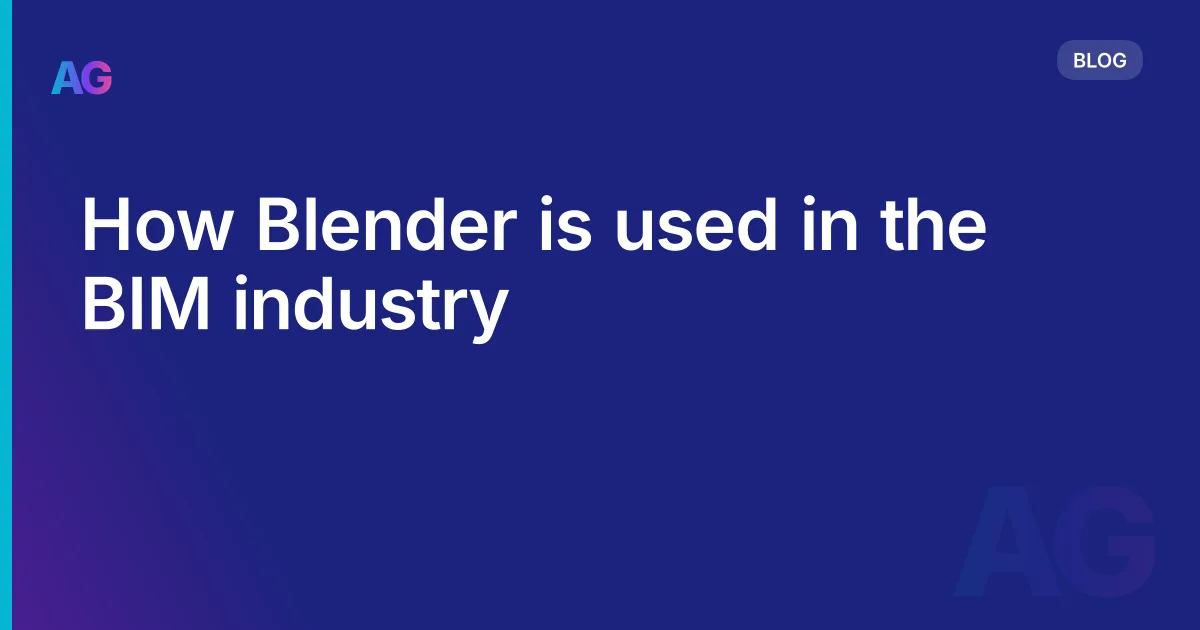 How Blender is used in the BIM industry