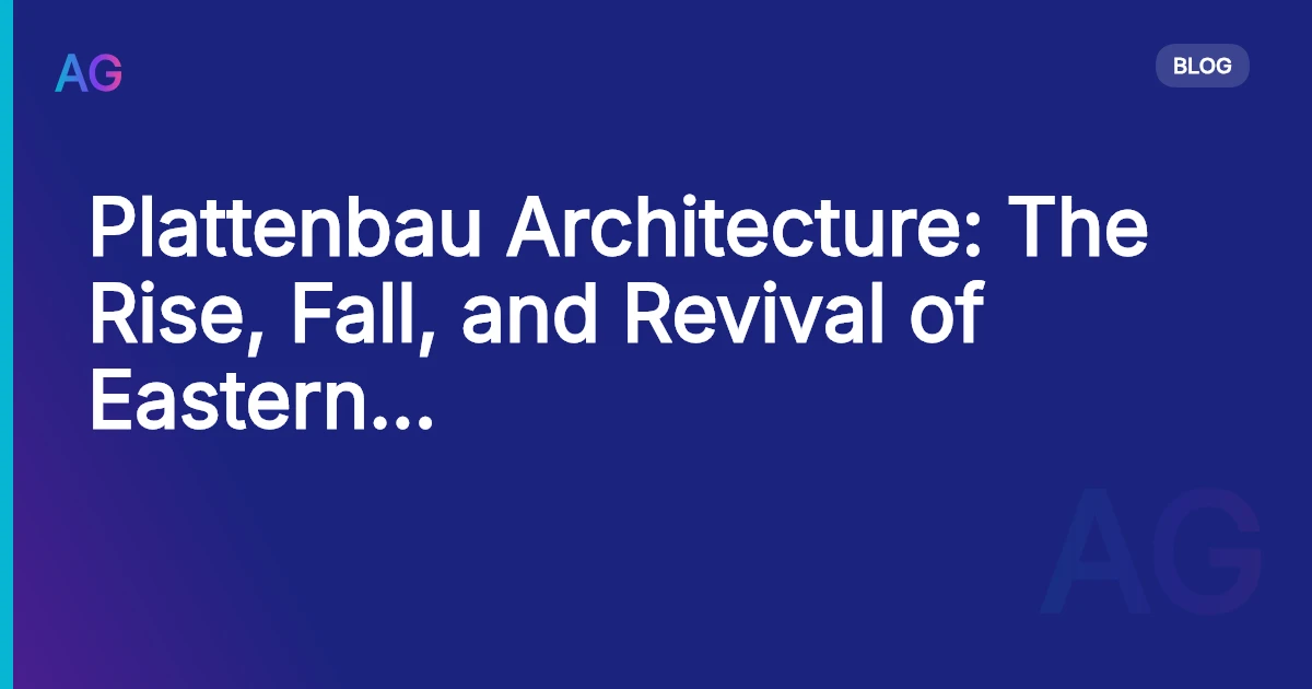 Plattenbau Architecture: The Rise, Fall, and Revival of Eastern Europe's Prefabricated Housing