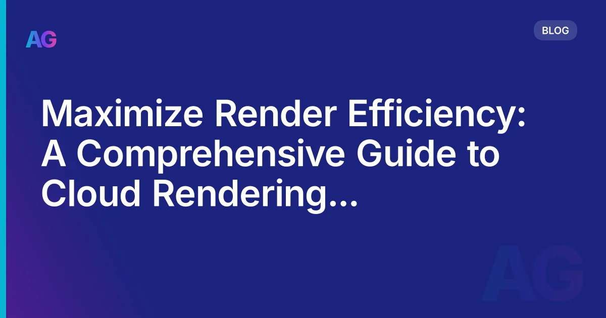 Cloud Rendering for Architects: When It Makes Sense, What It Costs, and Which Services to Use