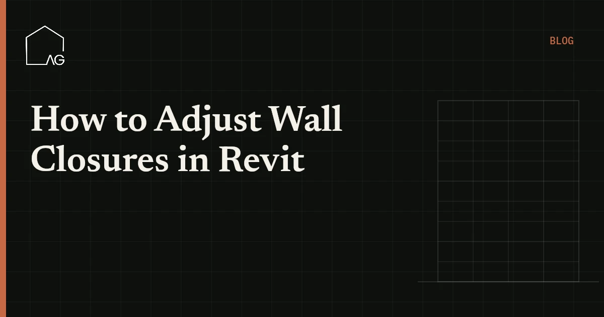 How to Adjust Wall Closures in Revit