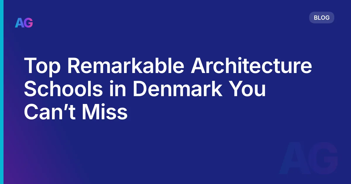 Top Remarkable Architecture Schools in Denmark You Can’t Miss