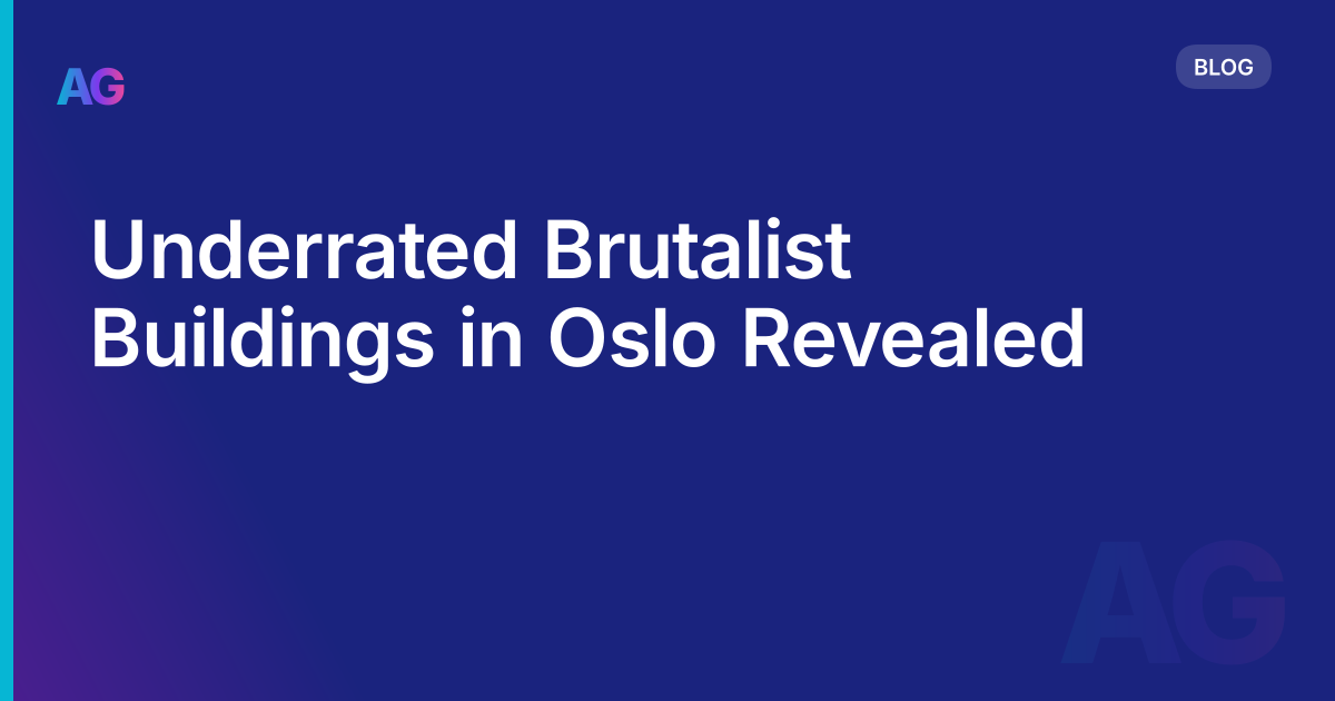 Underrated Brutalist Buildings in Oslo Revealed