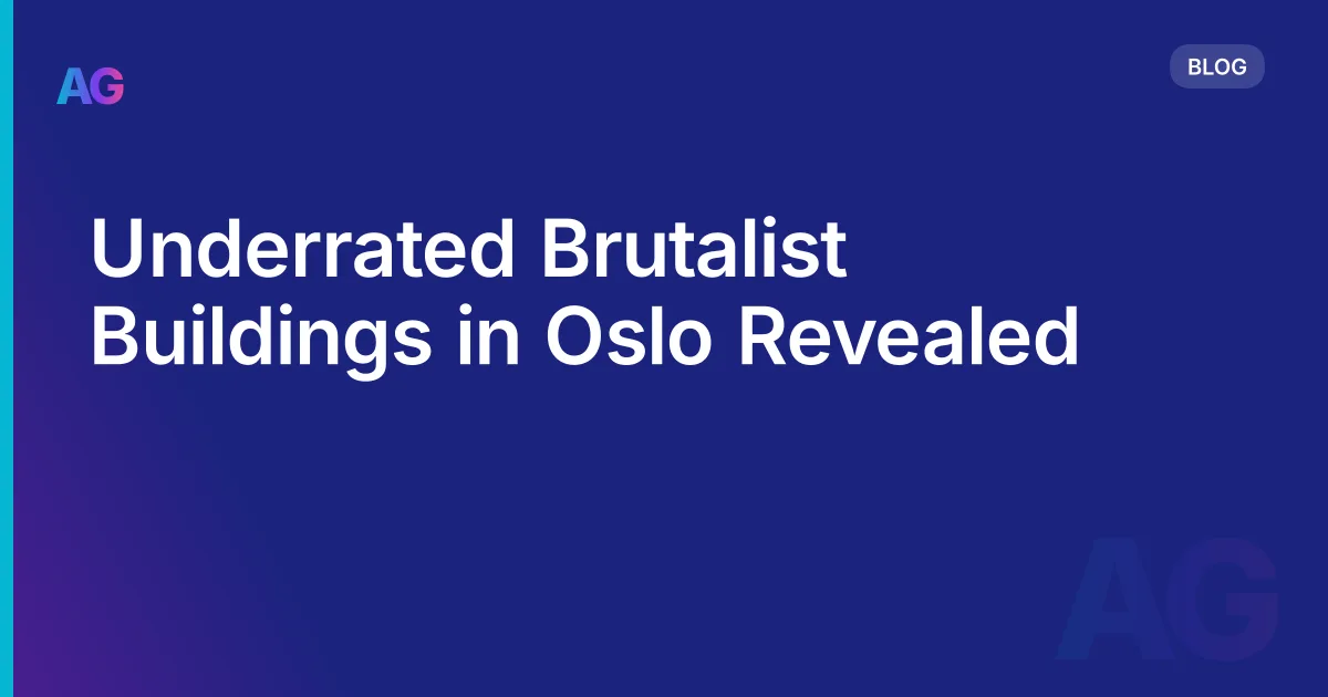 Underrated Brutalist Buildings in Oslo Revealed
