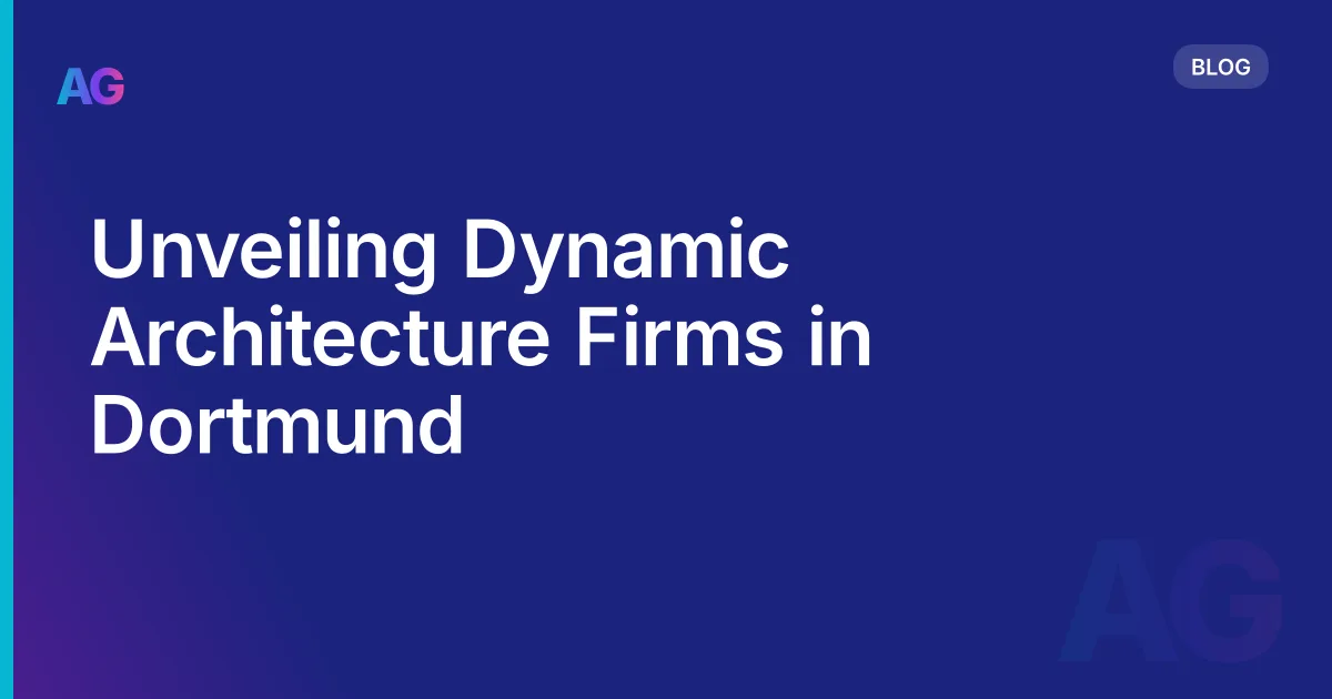 Unveiling Dynamic Architecture Firms in Dortmund